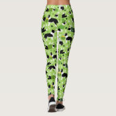 St. Patrick's Day Border Collie Pattern Leggings (Rückseite)