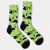 St. Patrick's Day Border Collie Pattern Socken (Rechts)