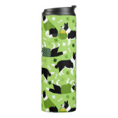 St. Patrick's Day Border Collie Pattern Thermosbecher (Nach links gedreht)
