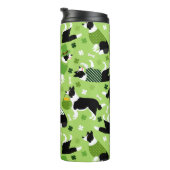 St. Patrick's Day Border Collie Pattern Thermosbecher (Nach rechts gedreht)