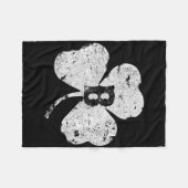 St. Patricks Day Boston abgenutztes irisches Kleeb Fleecedecke (Vorderseite (Horizontal))
