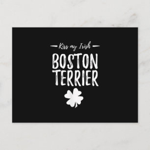 St Patricks Day Boston Terrier Dog Mom Funny Irish Ankündigungspostkarte