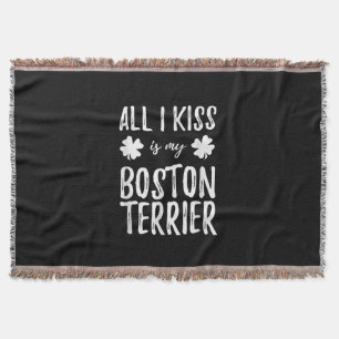 St Patricks Day Boston Terrier Dog Mom Funny Irish Decke