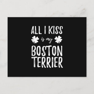 St Patricks Day Boston Terrier Dog Mom Funny Irish Feiertagspostkarte