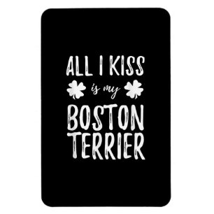 St Patricks Day Boston Terrier Dog Mom Funny Irish Magnet