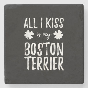 St Patricks Day Boston Terrier Dog Mom Funny Irish Steinuntersetzer