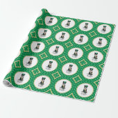 St Patrick's Day Boston Terrier Dog (schwarz) Funn Geschenkpapier (Ungerollt)