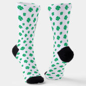 St Patrick's Day Boston Terrier Dog (schwarz) Funn Socken (Gewinkelt)