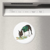 St. Patrick's Day Boston Terrier Magnet (In Situ (Geschirrspüler))