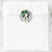 St. Patrick's Day Boston Terrier Runder Aufkleber (Tasche)