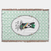 St. Patrick's Day Boston Terrier (schwarzer) Niedl Decke (Vorderseite)