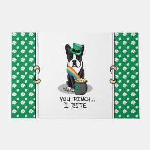 St. Patrick's Day Boston Terrier (schwarzer) Niedl Fußmatte