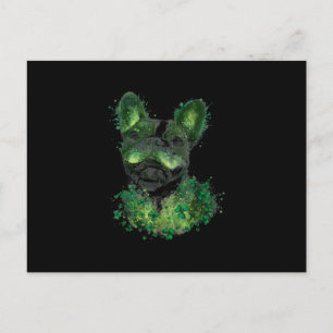 St Patricks Day Boston Terrier Shamrock Pet Dog Feiertagspostkarte