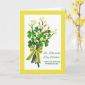 St. Patrick's Day Bouquet für Sweetheart Karte (Gelbe Blume)