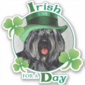 St. Patrick's Day Bouvier des Flandres Vinyl Aufkleber (Vorderseite)