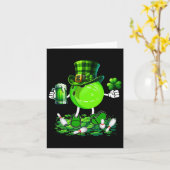 St. Patrick's Day Bowling Drinking Beer Lover Play Karte (Gelbe Blume)