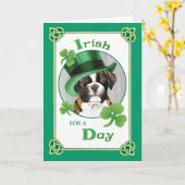 St. Patrick's Day Boxer Karte (Gelbe Blume)