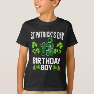 St Patrick's day Boy 13 Years Old T - Shirt