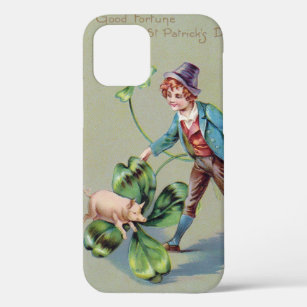St. Patrick's Day Boy & Lucky Pig, Vintag Case-Mate iPhone Hülle