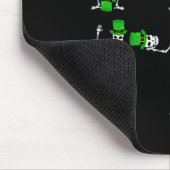 St Patrick's Day Boys Kinder tanzen Skeleton Hat L Mousepad (Ecke)