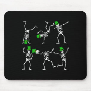 St Patrick's Day Boys Kinder tanzen Skeleton Hat L Mousepad