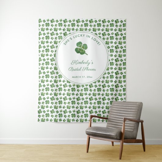 St Patrick's Day Brautparty Foto Hintergrund Wandteppich (Beispiel)