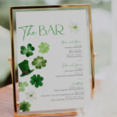St. Patrick's Day Bridal Bar Menu Cocktail Drinks Sockelschild