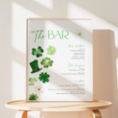 St. Patrick's Day Bridal Bar Menu Cocktail Drinks Sockelschild