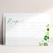 St. Patricks Day Bridal Shower Green Recipe Card Einladung
