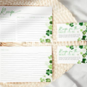 St. Patricks Day Bridal Shower Green Recipe Card Einladung