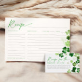 St. Patricks Day Bridal Shower Green Recipe Card Einladung