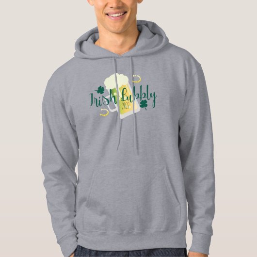 St Patricks Day Bubbly Green Hoodie (Vorderseite)
