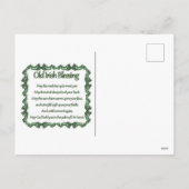 St. Patrick's Day Bulldog Feiertagspostkarte (Rückseite)