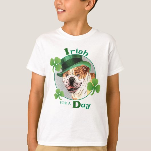 St. Patrick's Day Bulldog T-Shirt (Vorderseite)