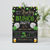 St. Patrick's Day Bunco Party Einladung (Stehend Vorderseite)