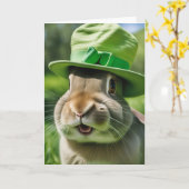 St. Patrick's Day Bunny Karte (Gelbe Blume)