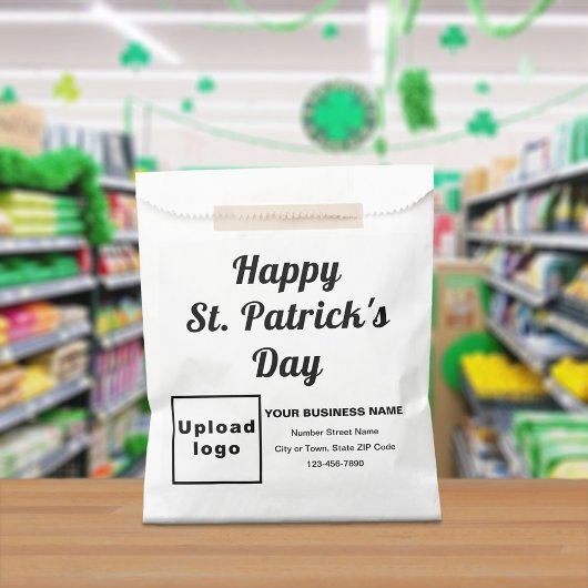 St. Patrick's Day, Business Brand, White Paper Bag Geschenktütchen