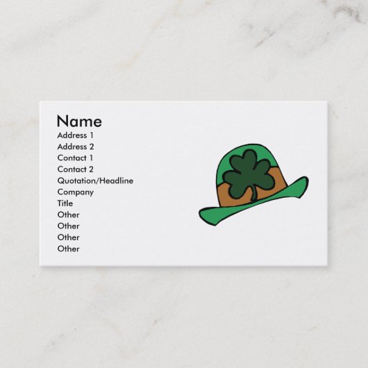 St. Patrick's Day Business Card Visitenkarte (Vorderseite)