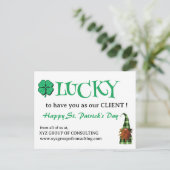 St.Patrick's Day Business Promotions Feiertagspostkarte (Stehend Vorderseite)