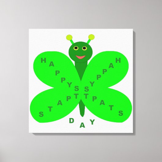 St. Patricks Day Butterfly Canvas Print Leinwanddruck (Vorderseite)