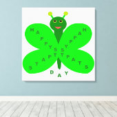 St. Patricks Day Butterfly Canvas Print Leinwanddruck (Insitu (Holzboden))