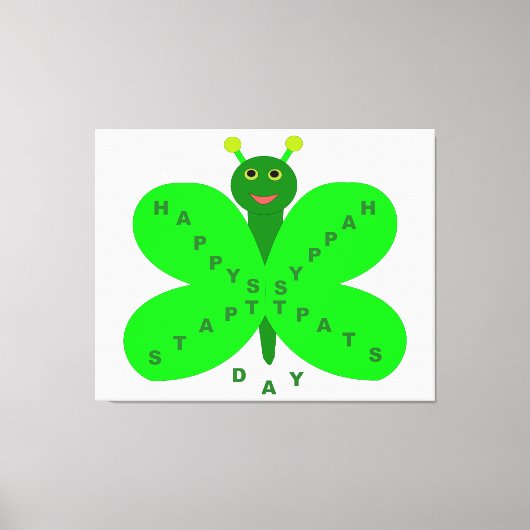 St. Patricks Day Butterfly Canvas Print Leinwanddruck (Vorderseite)