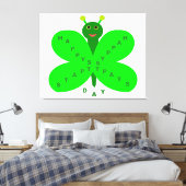 St. Patricks Day Butterfly Canvas Print Leinwanddruck (Insitu (Schlafzimmer))