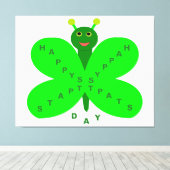 St. Patricks Day Butterfly Canvas Print Leinwanddruck (Insitu (Holzboden))