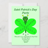 St. Patricks Day Butterfly Custom Invite Magneteinladung (Vorderseite)