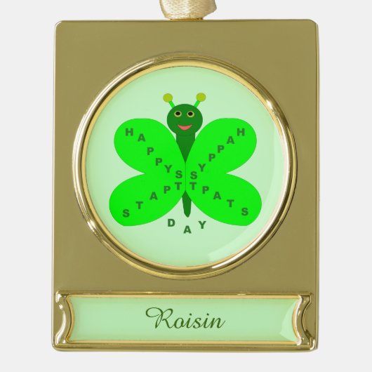 St. Patrick's Day Butterfly Custom Ornament (Vorderseite)