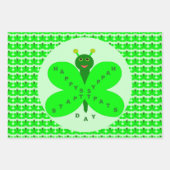 St. Patricks Day Butterfly Geschenkpapier Set (Vorderseite)