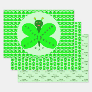 St. Patricks Day Butterfly Geschenkpapier Set