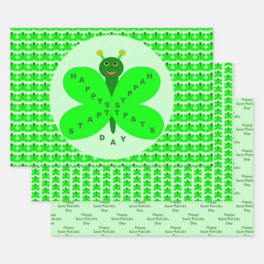 St. Patricks Day Butterfly Geschenkpapier Set (Set)
