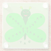St. Patricks Day Butterfly Glass Untersetzer (Rückseite)